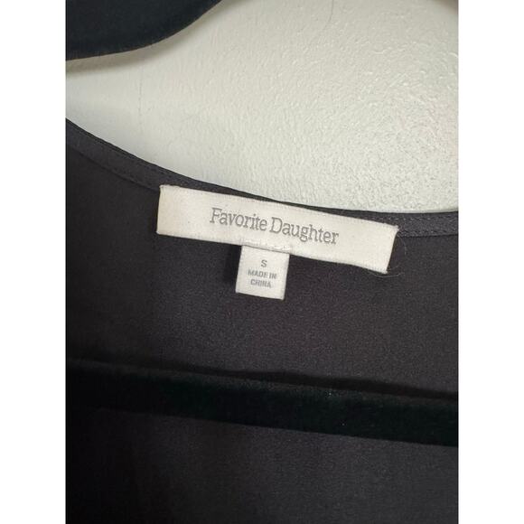 NWOT Favorite Daughter The Date Blouse in Black Satin SZ S - Picture 5 of 8